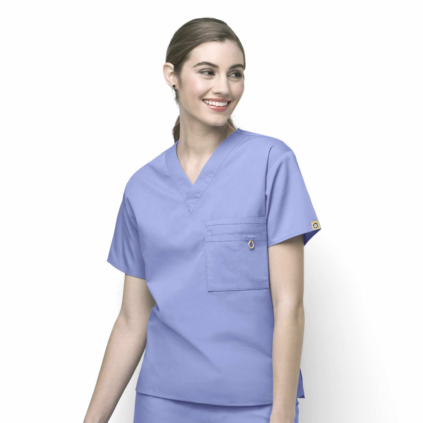 Origins Alpha-Unisex V-Neck Scrub Top-Wonder Wink
