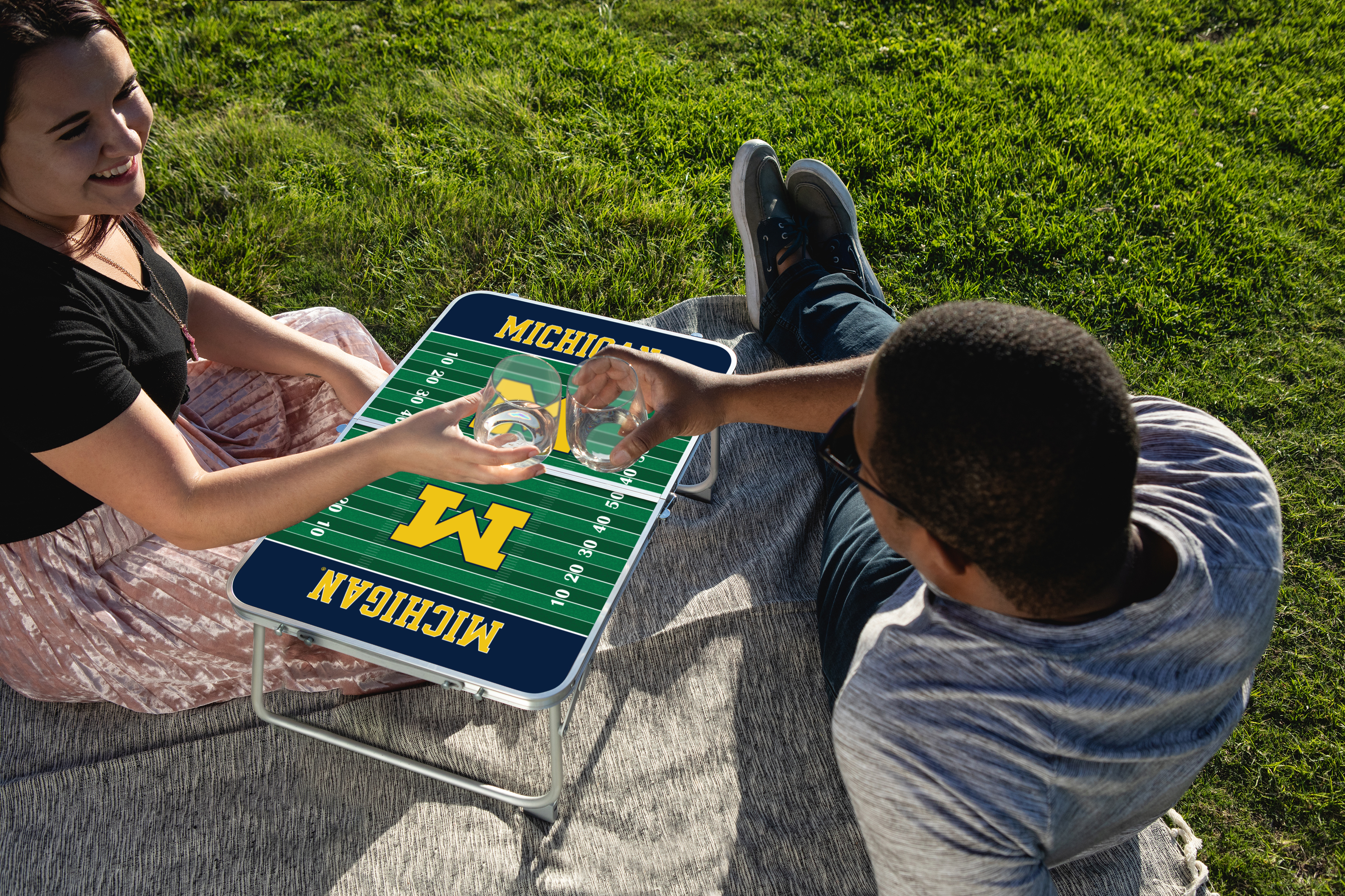 Michigan Wolverines - Concert Table Mini Portable Table