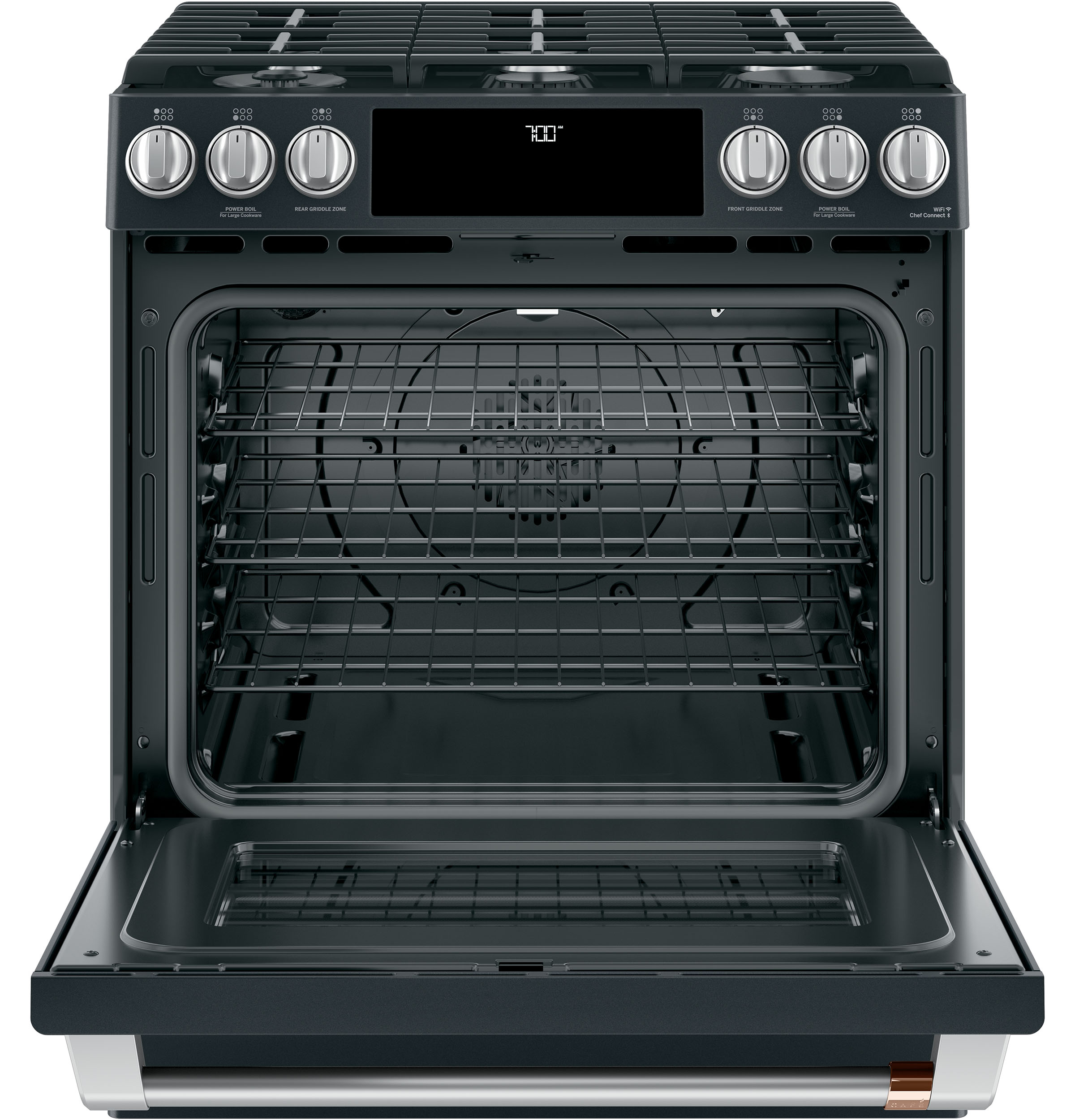 30" S/I — Gas RG — 6 Burners — Slf Cln w/ Stm Cln Opt — Cast Iron Griddle — Sgl Oven w/ Storage Drwr — True European Conv — ADA Compliant — Connectable via built-in WiFi view 5