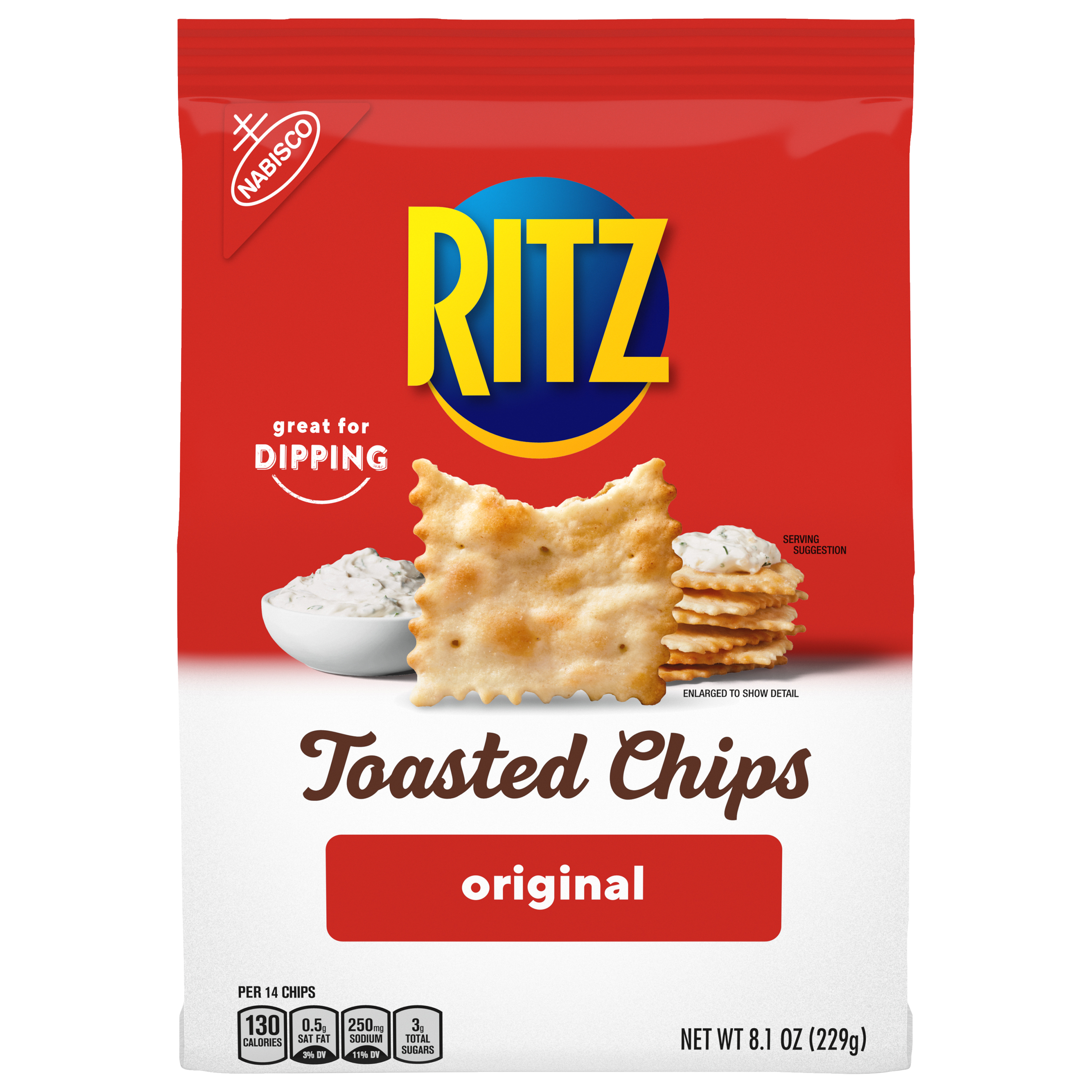 RITZ Toasted Chips Original Crackers, 8.1 oz-thumbnail-0