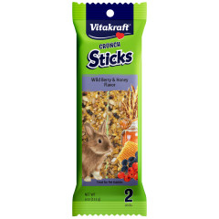 Image of Vitakraft Crunch Sticks Rabbit Treat Wild Berry & Honey Flavor -2 Sticks