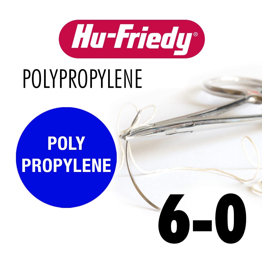 Hu-Friedy Polypropylene Sutures 6-0, C-3 18" - 12/Box