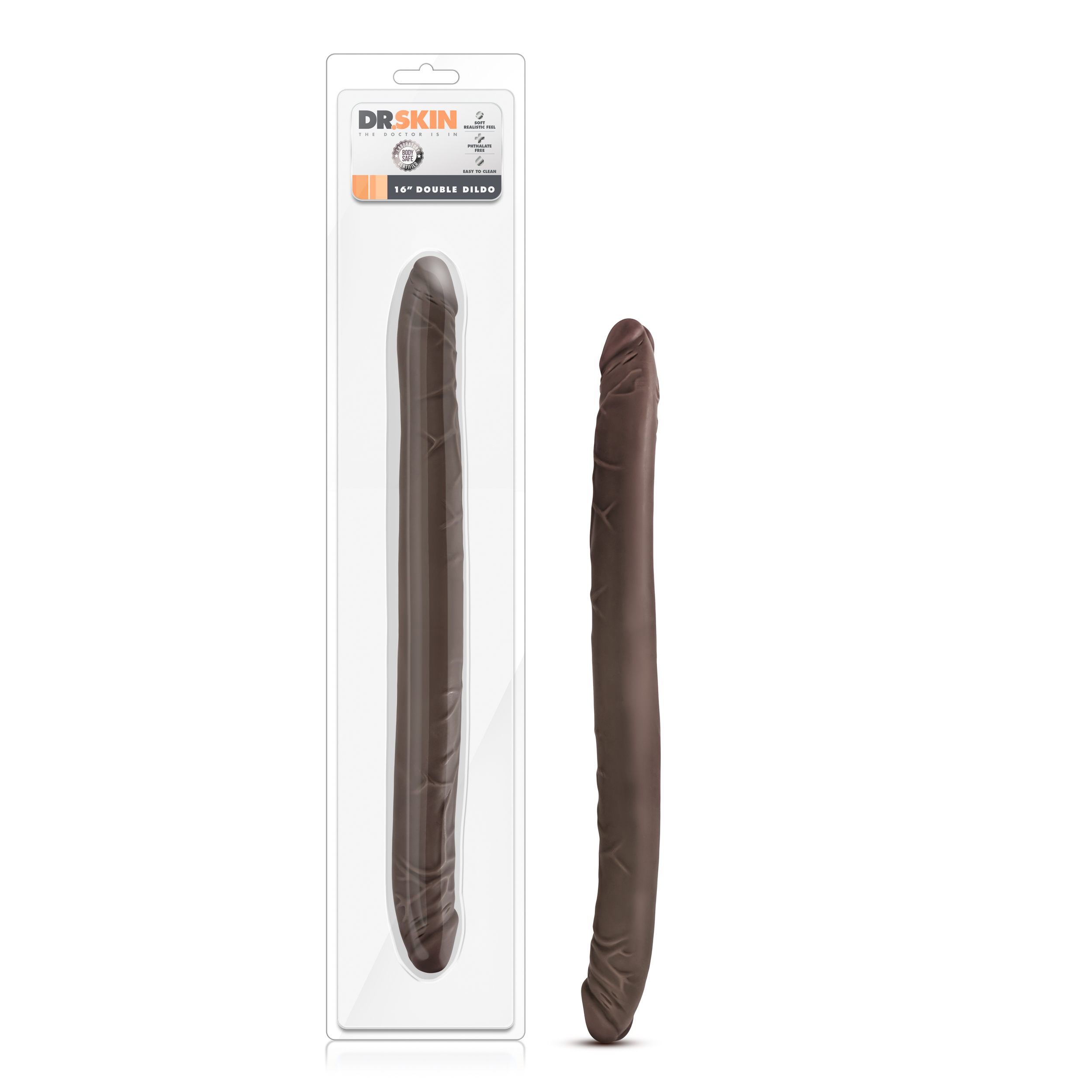 Blush Dr. Skin Chocolate 16-Inch Long Dildo