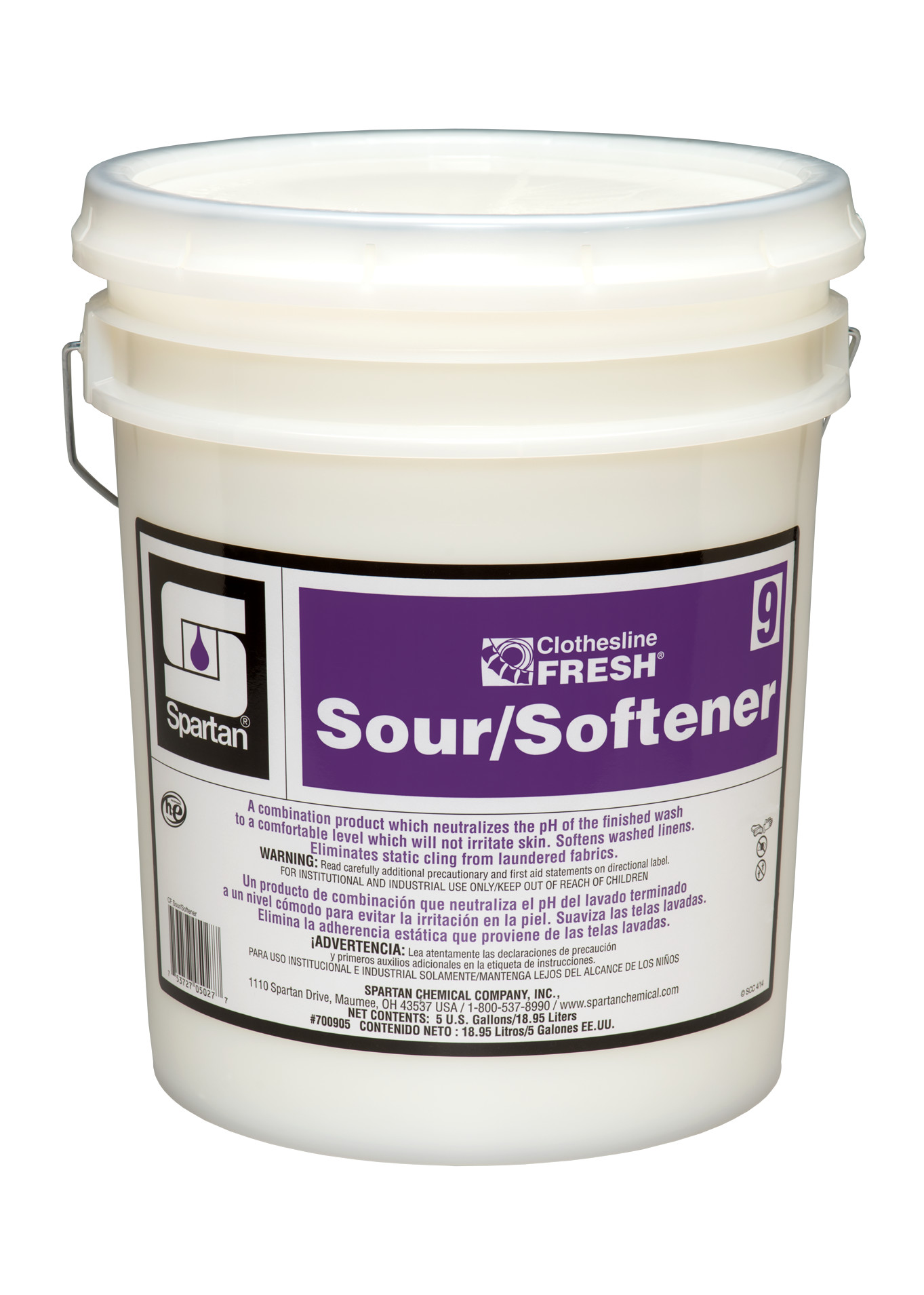 Spartan Chemical Company Clothesline Fresh Sour/Softener 9, 5 GAL PAIL