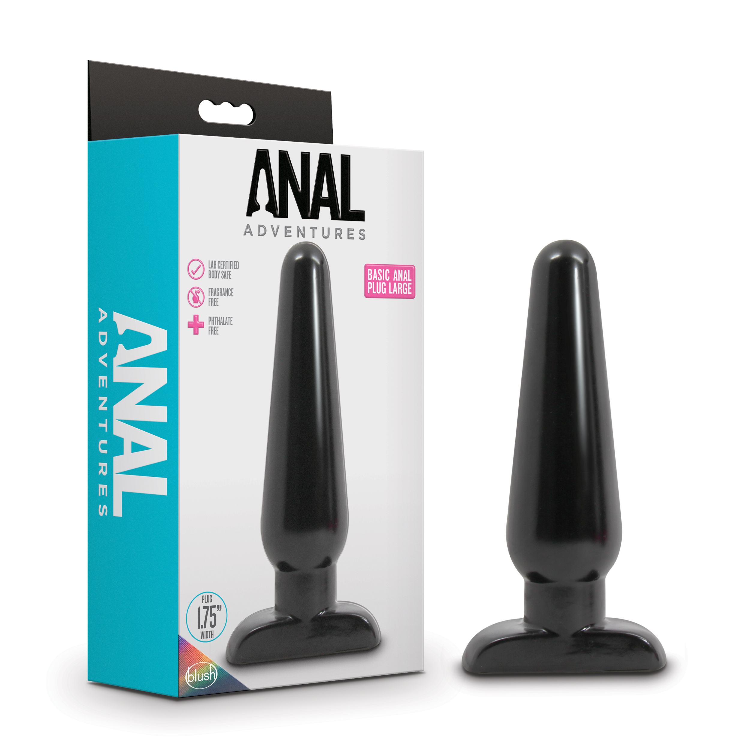 Blush Anal Adventures Basic Black 6.5-Inch Anal Plug