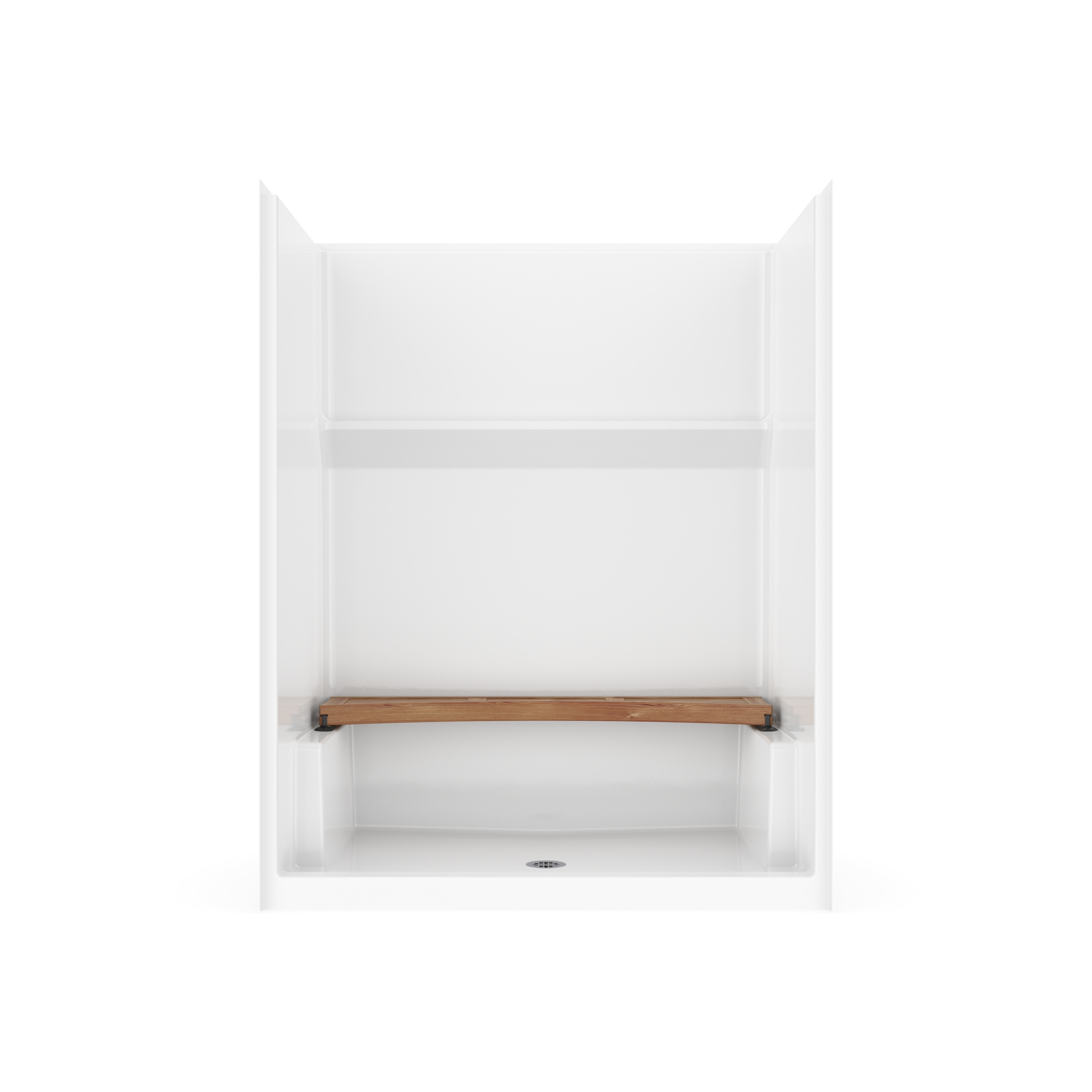 Icon SH6034 AcrylX™ Alcove Center Drain One-Piece Shower in White view 5