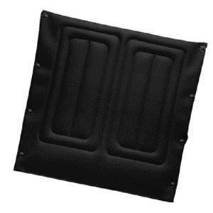 Invacare Padded Seat Upholstery with Round Holes and Non-Adjustable Bottom, Flat, Black Nylon, 18 x 16 Inch