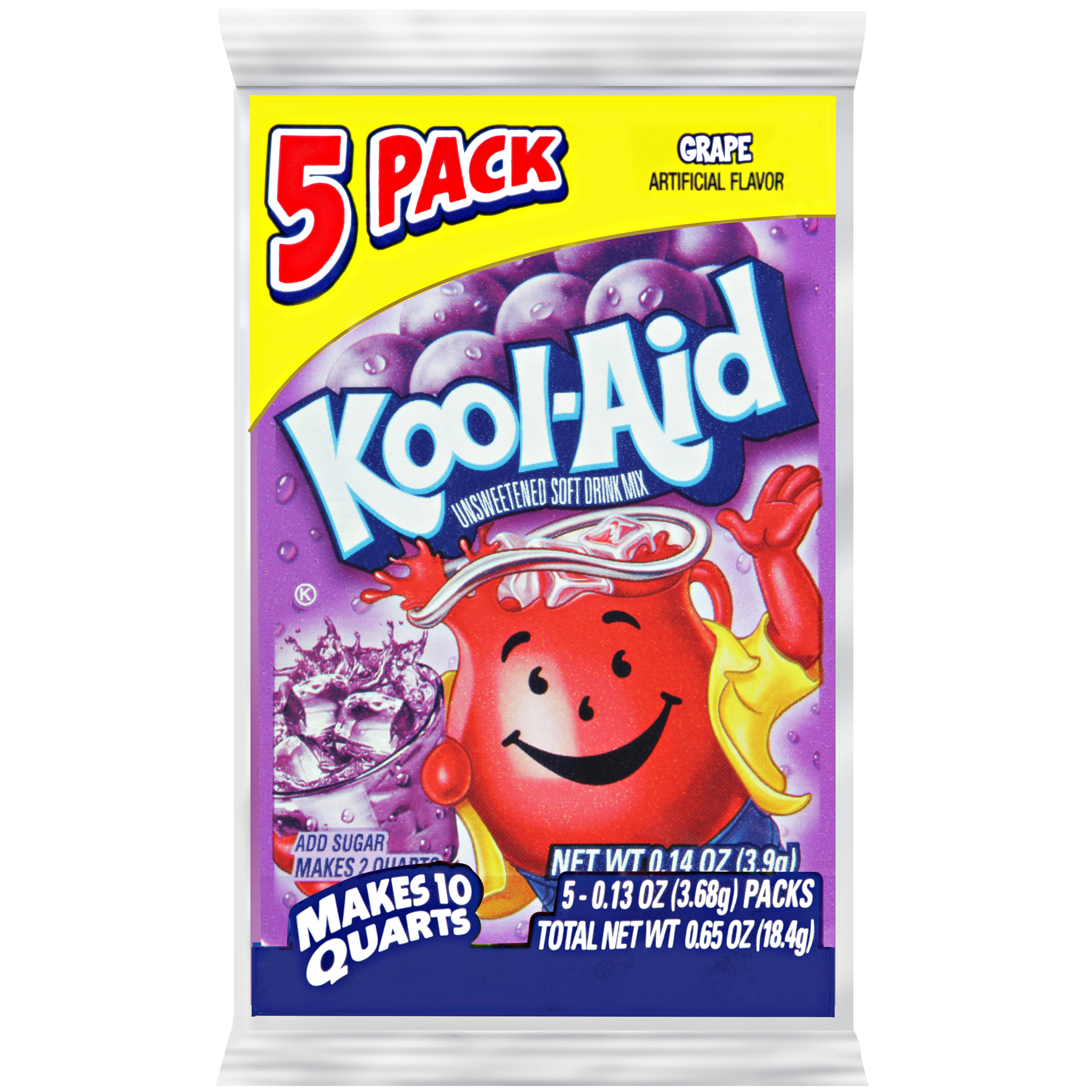 KoolAid Unsweetened Grape Powdered Soft Drink 5 0.13 oz Packs My