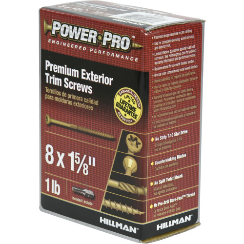 Power Pro Premium Exterior Trim Screws 8 x 15/8"