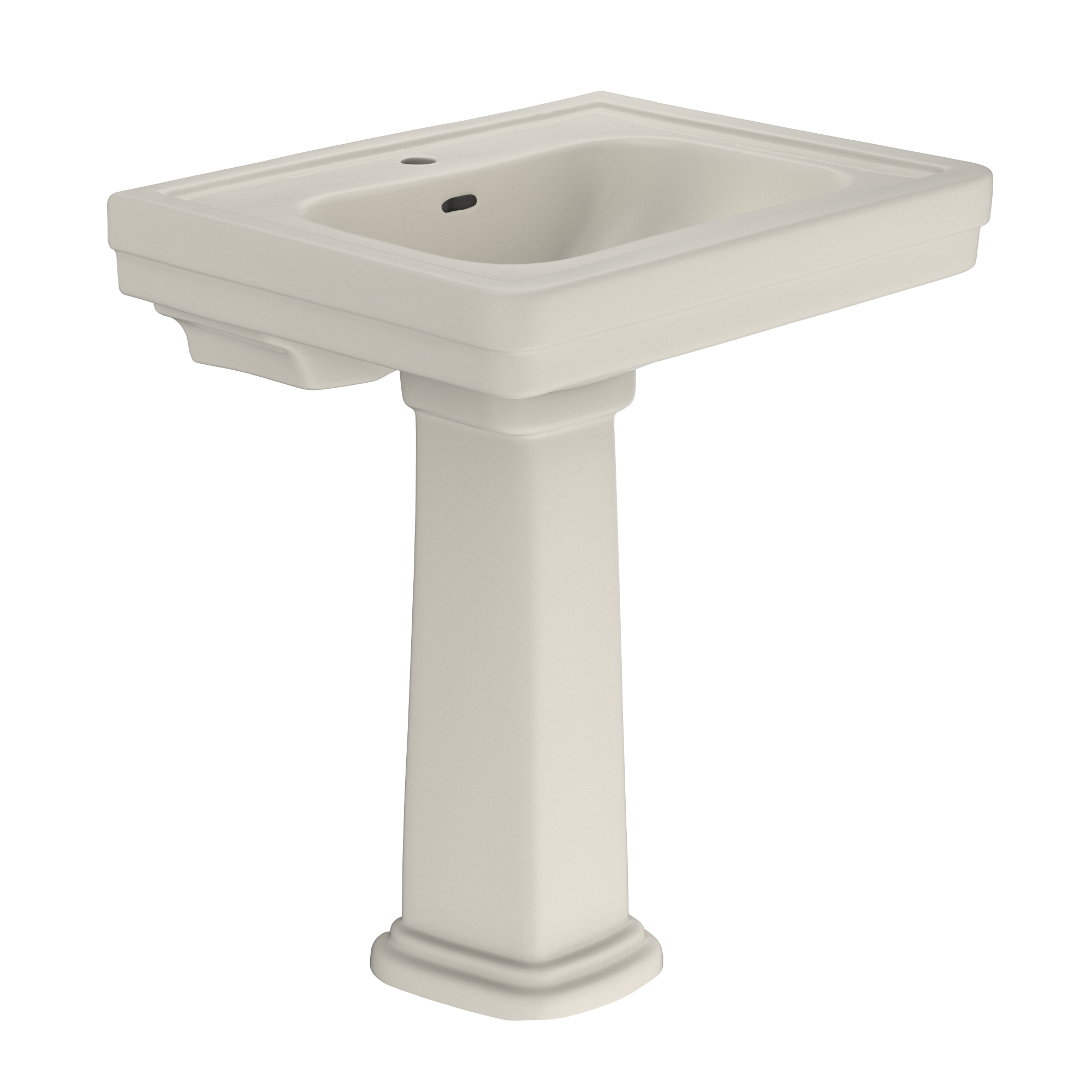 TOTO Promenade 27-1/2" x 22-1/4" Rectangular Pedestal Bathroom Sink for Single Hole Faucets, Sedona Beige, LPT530.8N#12, Vitreous China, LPT530N#12