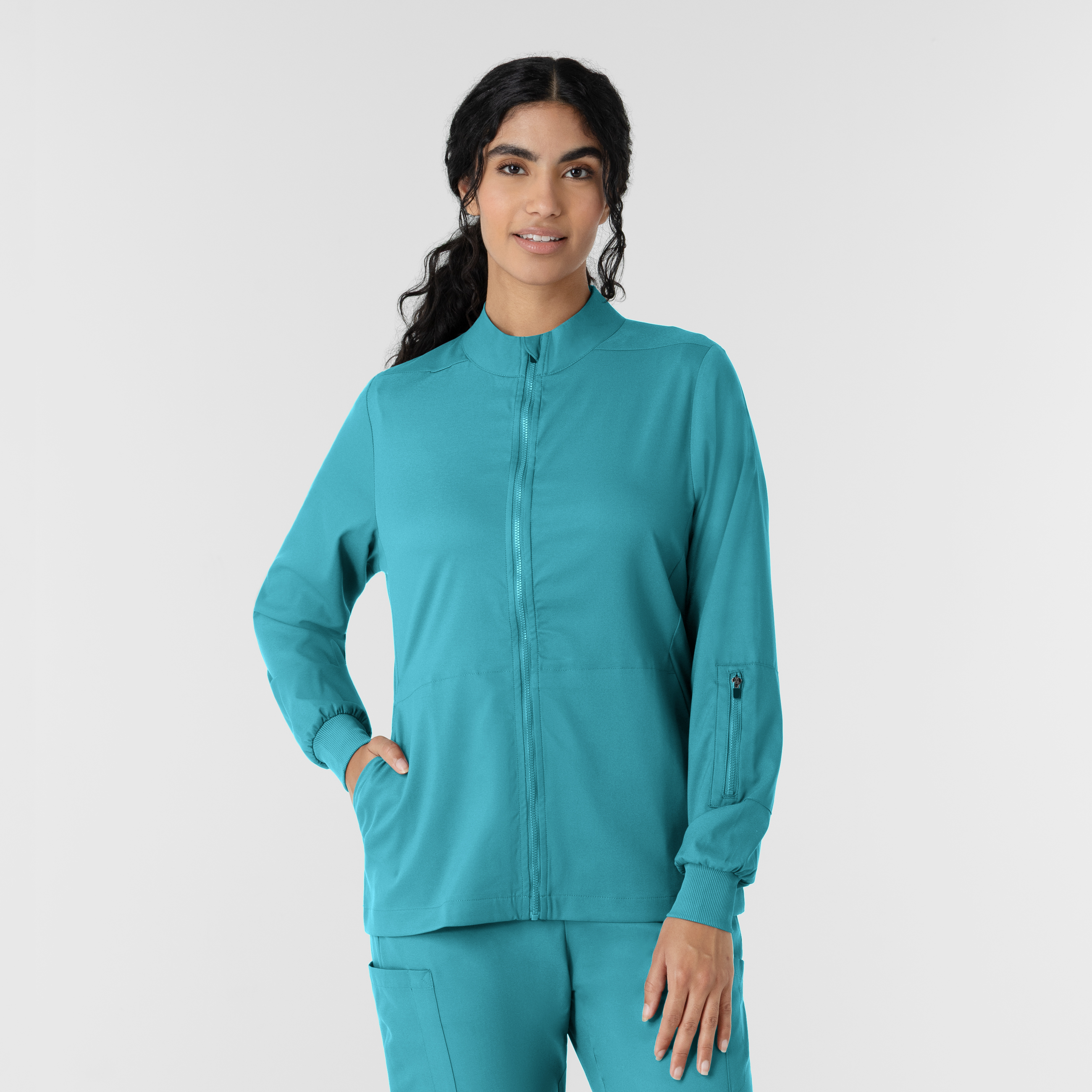 Wink Boundless 8151 Women‘s 4 Pocket Zip Front Sustainable Warm Up Scrub Jacket-Wonder Wink