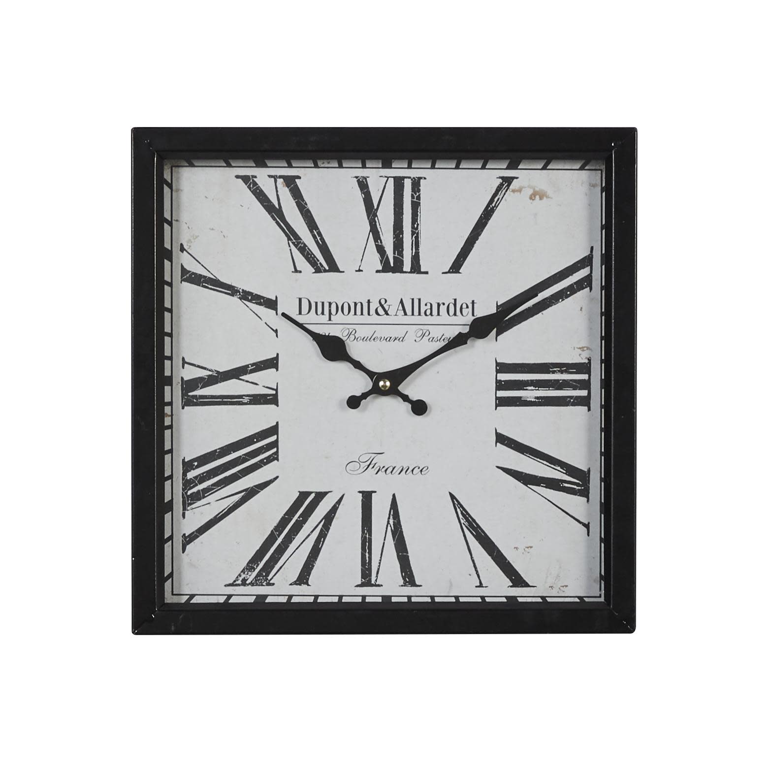Black Metal  Wall Clock, 13" x 3" x 13"