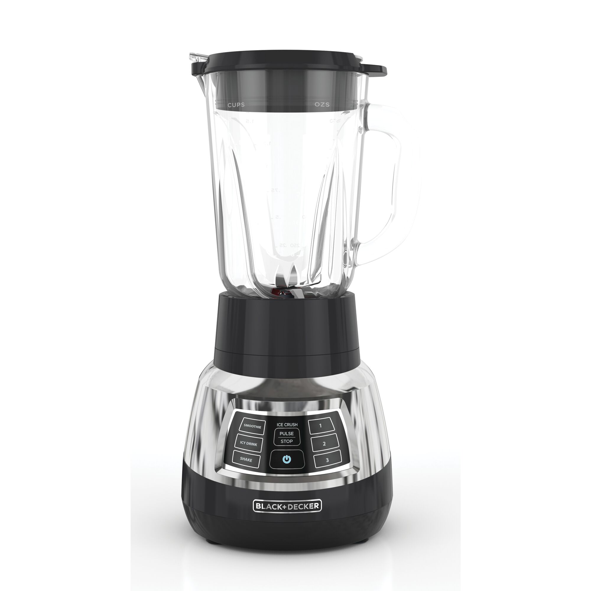 Quiet Blender with Cyclone Glass Jar.