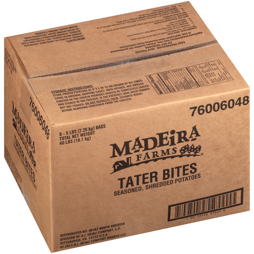  MADEIRA FARMS Frozen Tater Bites, 5 lb. Bag (Pack of 8) 