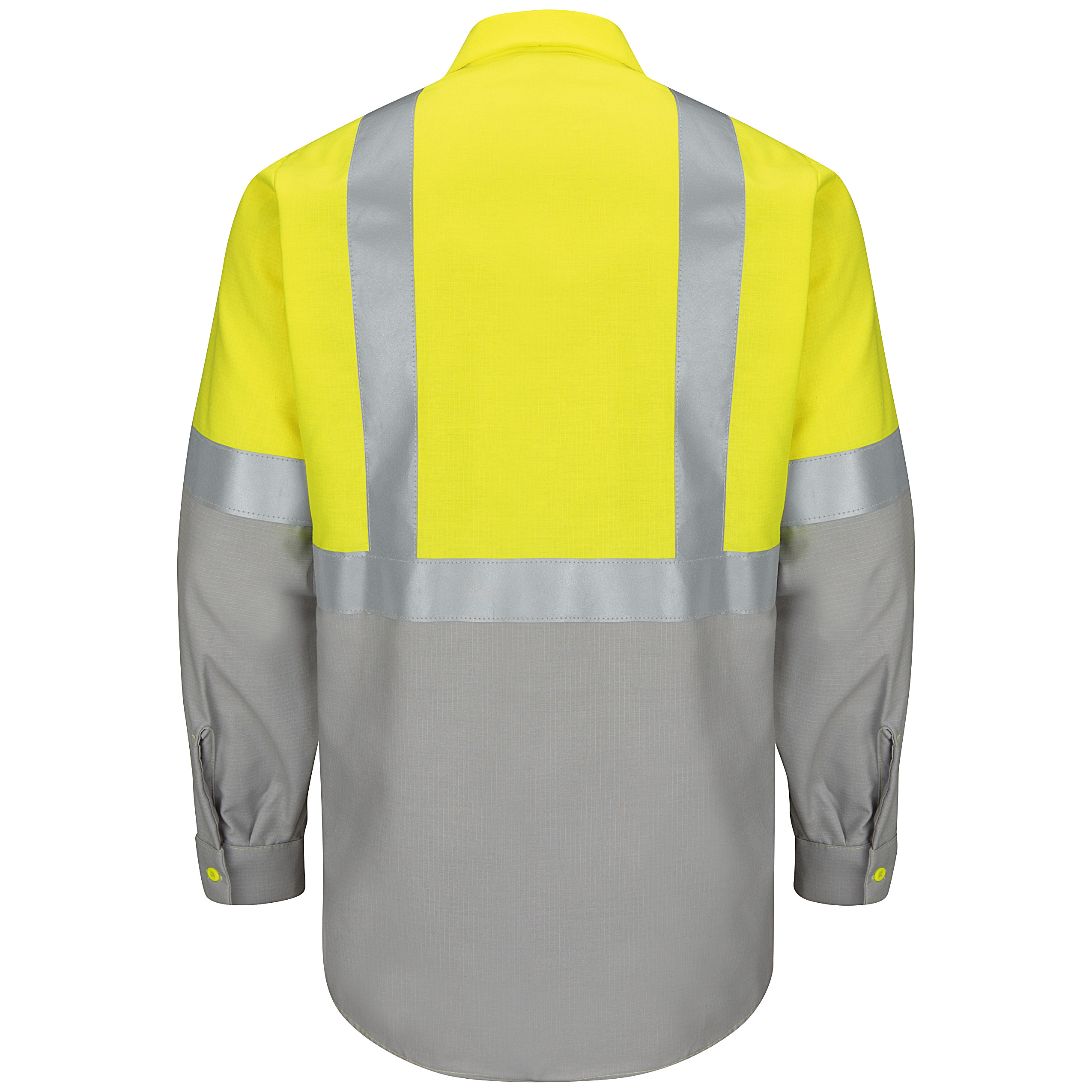 Picture of Red Kap® SY14-COLORBLOCK-C2 Hi-Visibility Long Sleeve Color Block Ripstop Work Shirt - Type R, Class 2