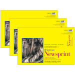 Strathmore 300 Series Newsprint Pad, Tape Binding, 50 Sheet, 12x18 inch, Pack of 3