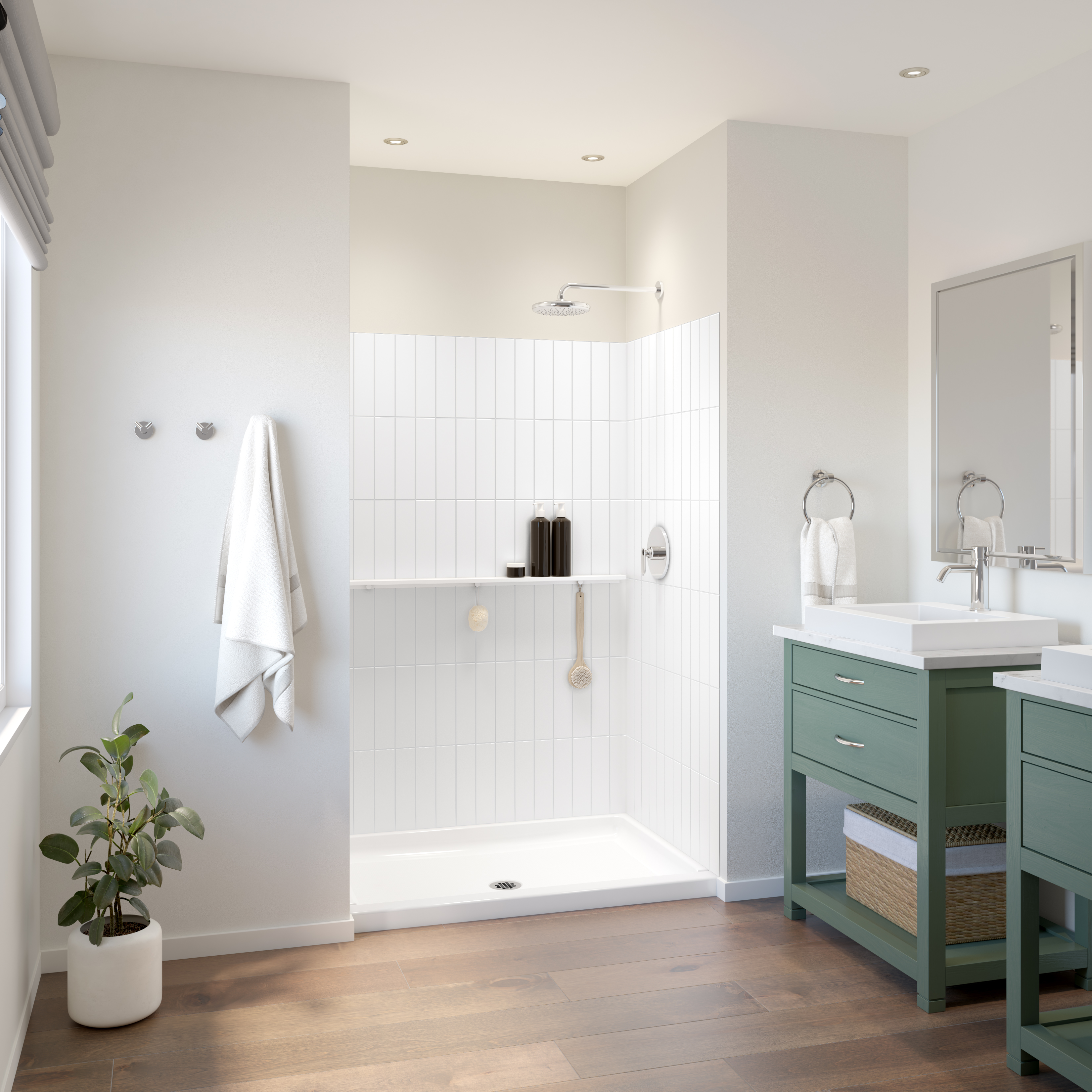 Odile 45 in. Long Shelf in White view 3
