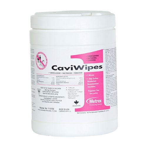 Caviwipe1 Germicidal Wipe 6"x 6.75" 160/Tub