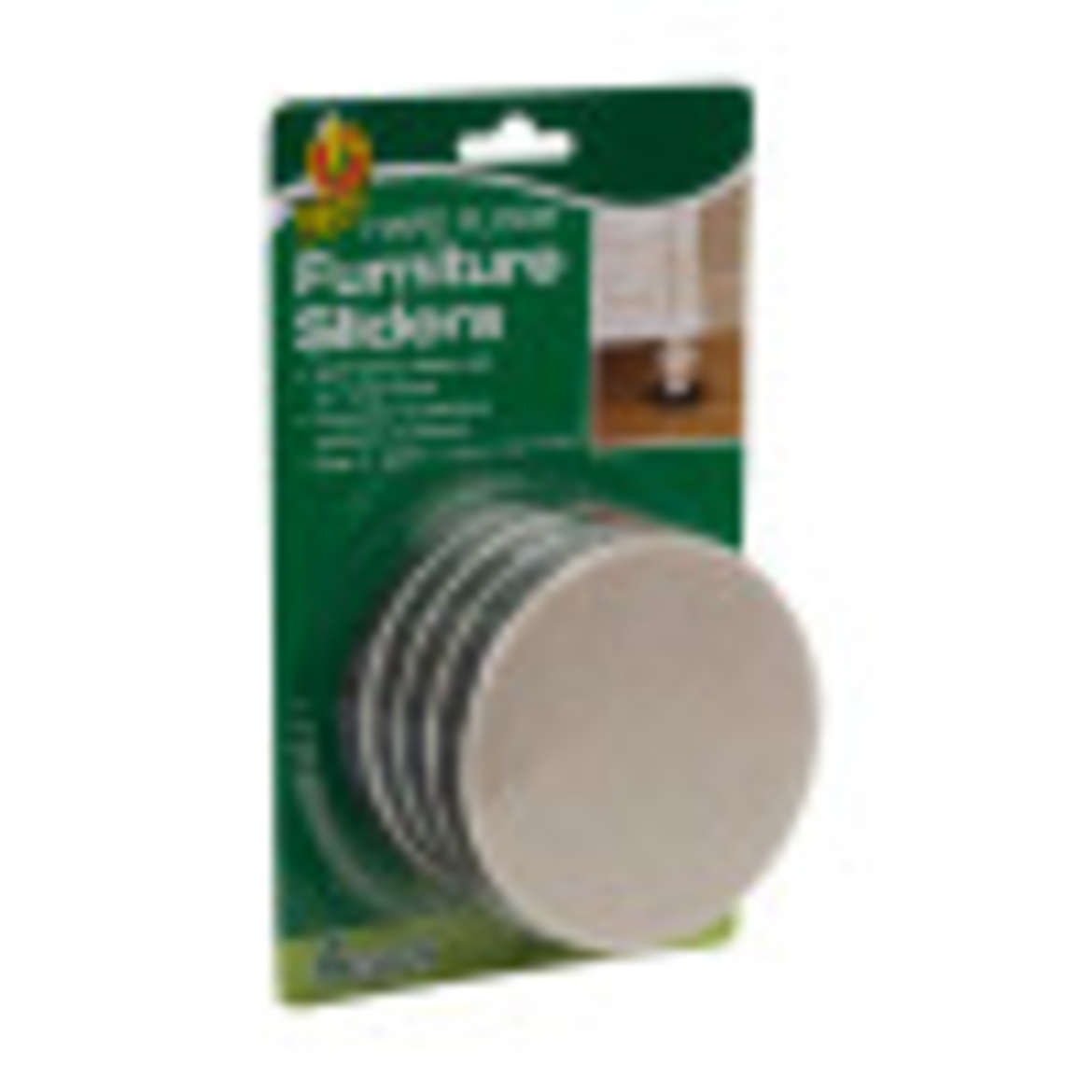 Duck® Brand Felt Hard Floor Furniture Sliders - Brown, 3.5 in. Image