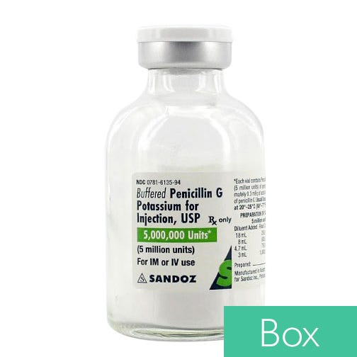 Penicillin G Potassium 5 Million Units 30ml Vial - 10/Box