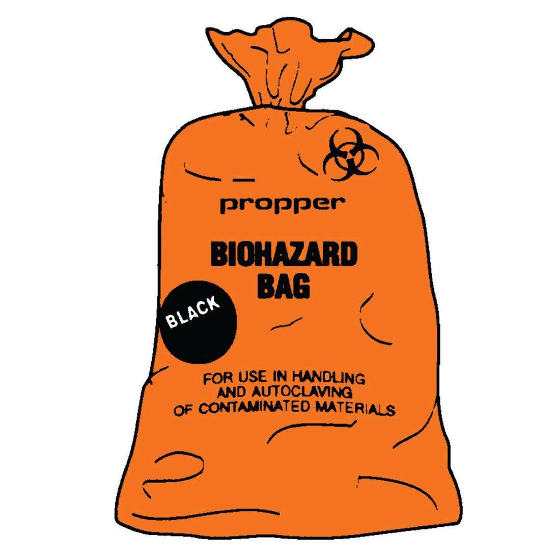ORANGE Biohazard Bags 200/Case