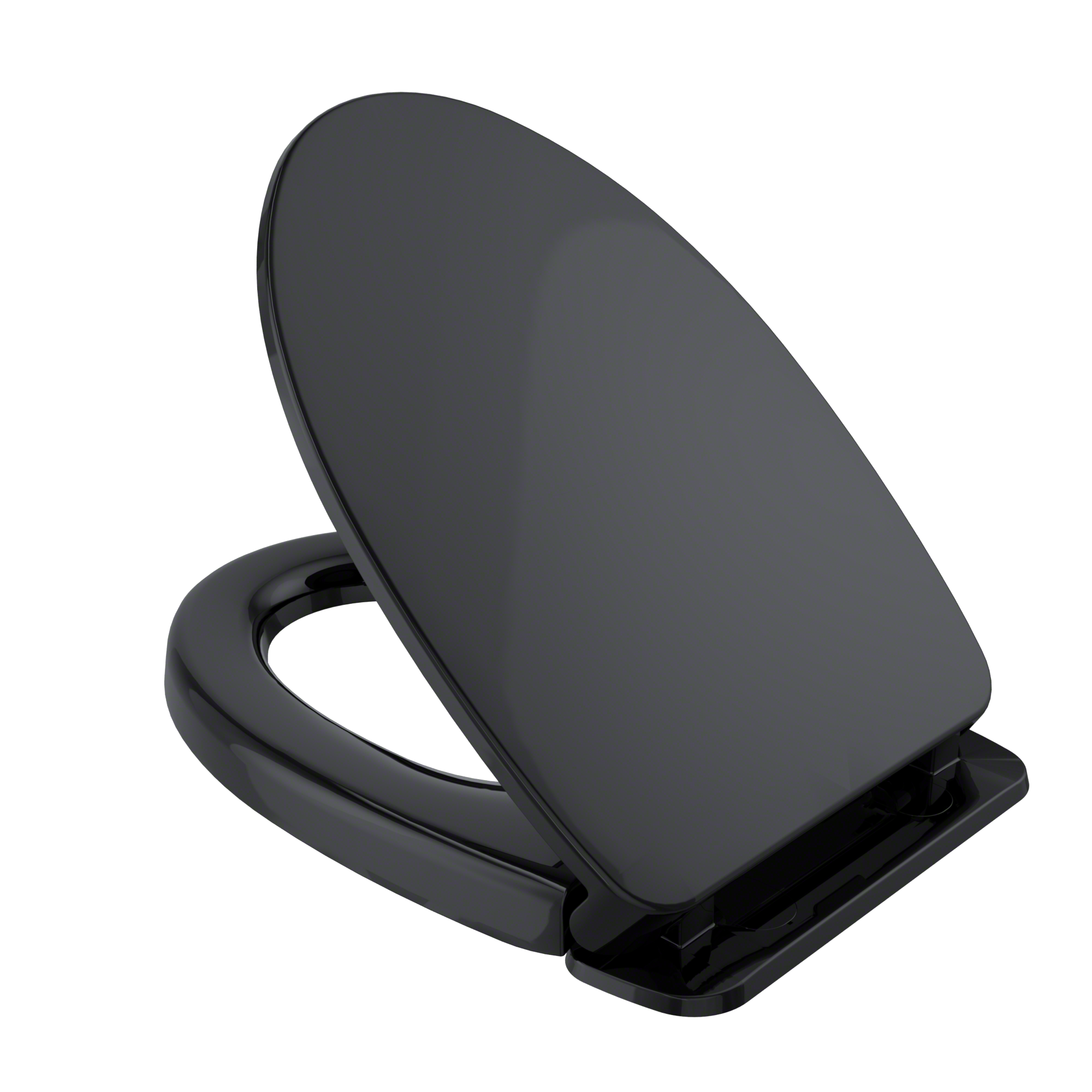 TOTO SoftClose Non Slamming, Slow Close Elongated Toilet Seat and Lid, Ebony, Plastic, SS124#51