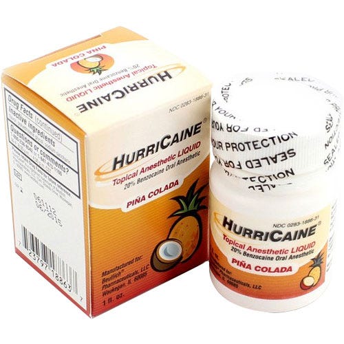 HurriCaine® Topical Anesthetic Liquid 1 oz Bottle, Pina Colada