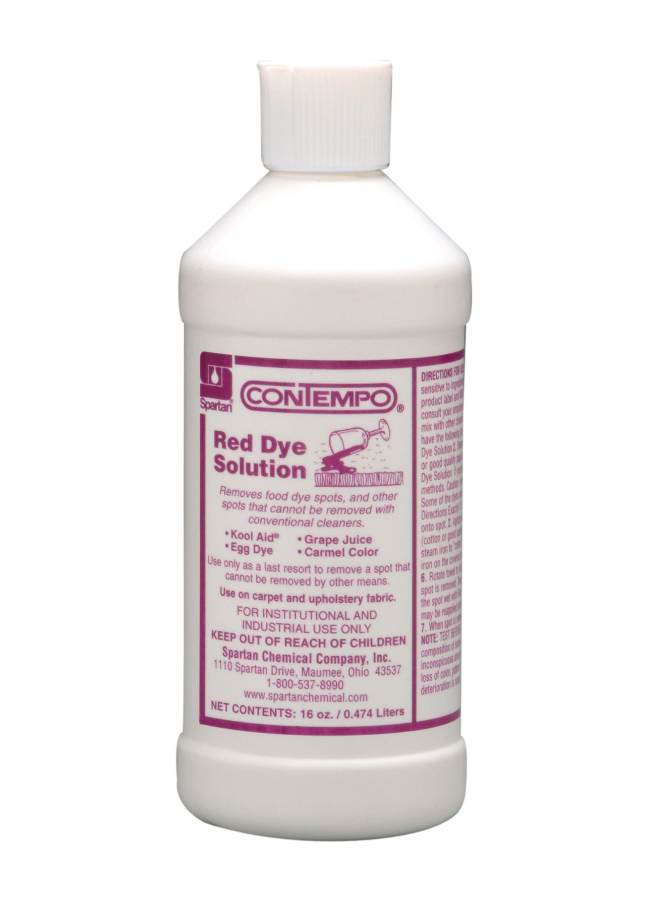 Spartan Chemical Company Contempo Red Dye Solution, 16OZ 12/CASE