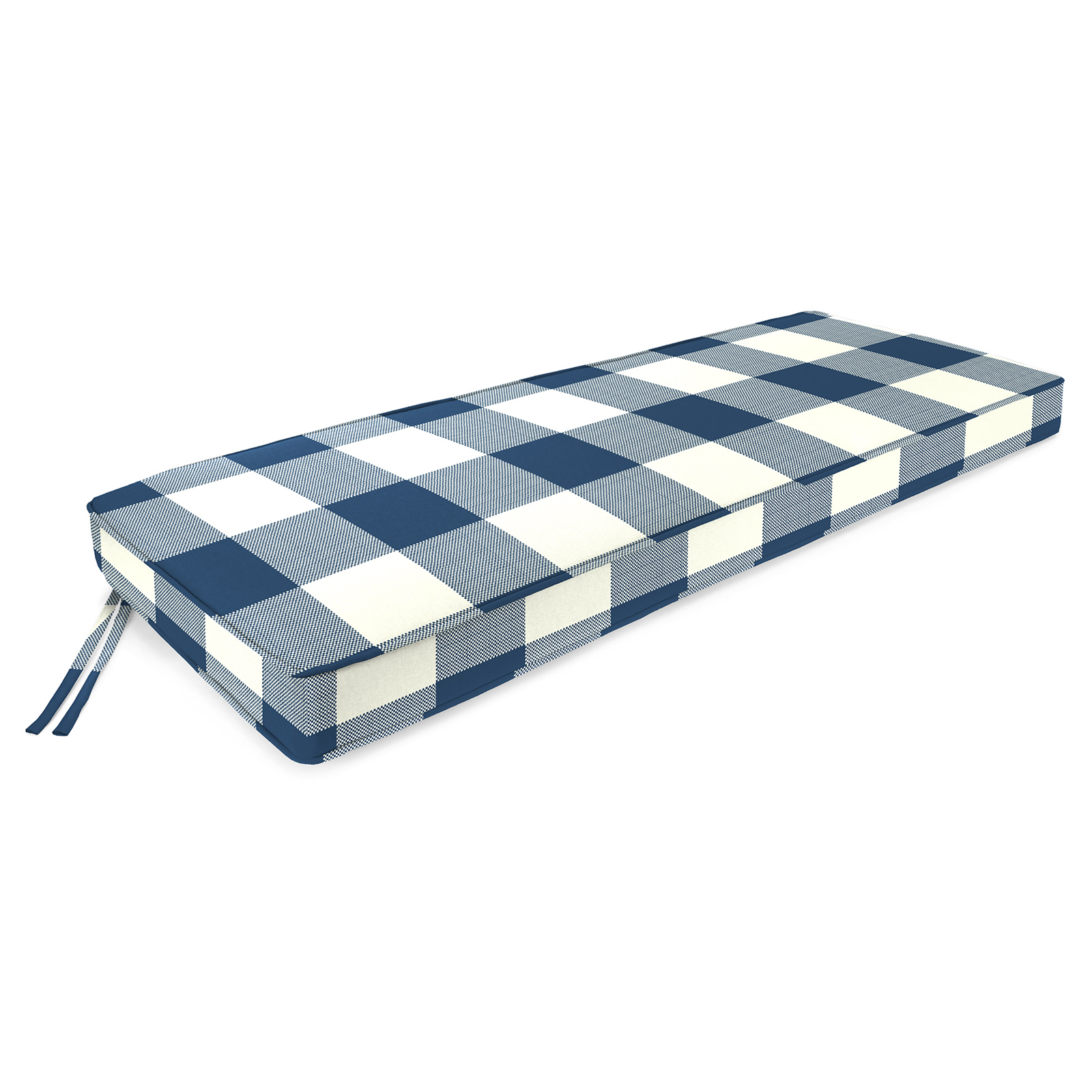 New Outdoor Settee Swing Bench Cushion with Ties and Welt 47" x 17", UV Treated - Picture 16 of 16