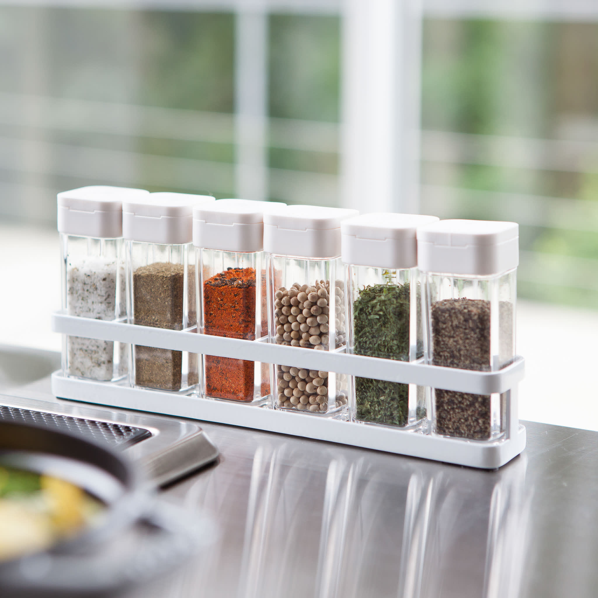 Spice Bottles (Set of 6) & Rack : With Matching Stand