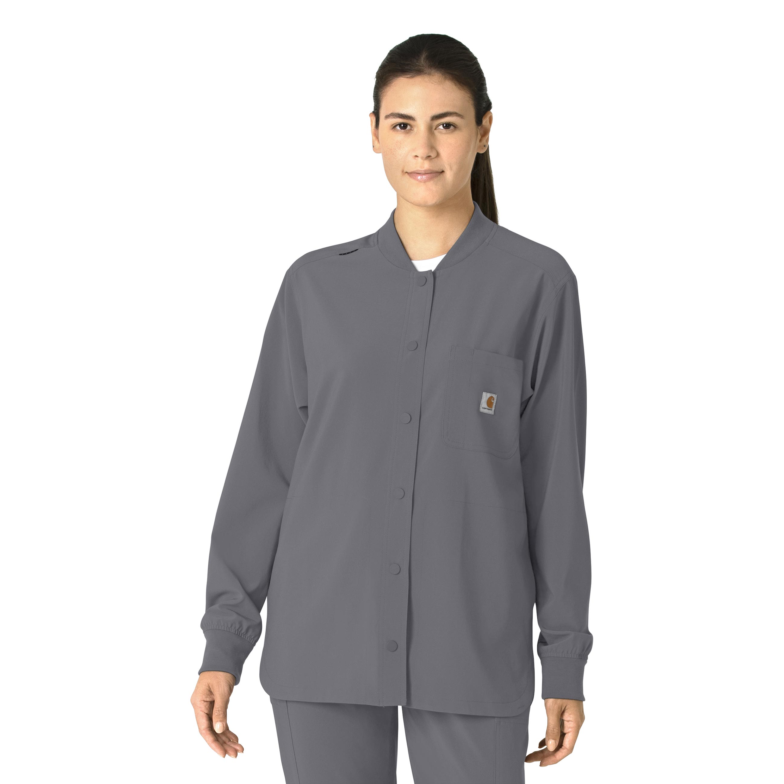 Carhartt Force Cross-Flex C82210 Women&#8216;s Breathable 4 Pocket Medical Scrub Shirt Jacket-Carhartt