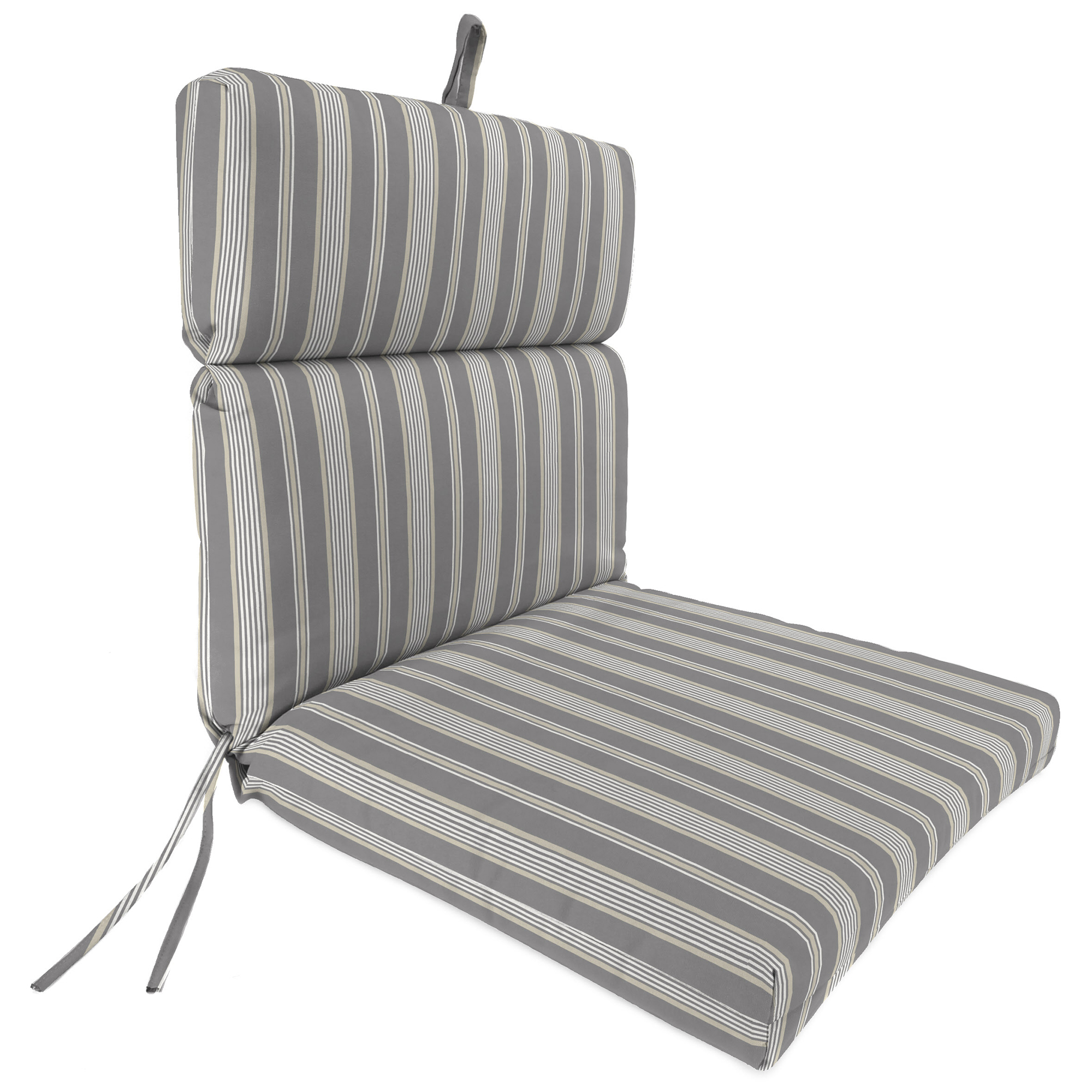New Outdoor Dining Lounge Chair Cushion with Ties and Loop 22" x 44", UV Treated - Picture 15 of 19