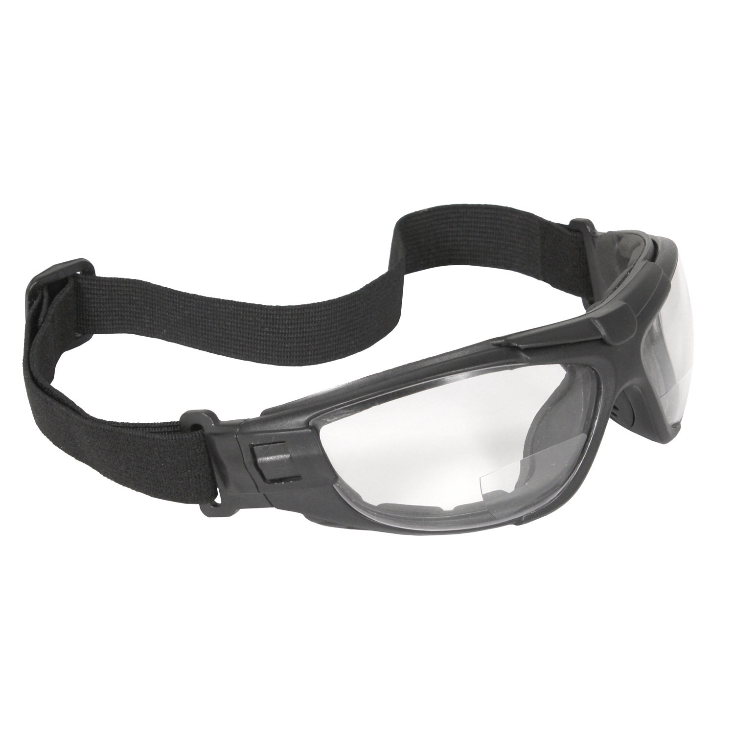 Cuatro™ 4-in-1 Foam Lined Bi-Focal - Black Frame - Clear Anti-Fog Lens - 1.5 Diopter