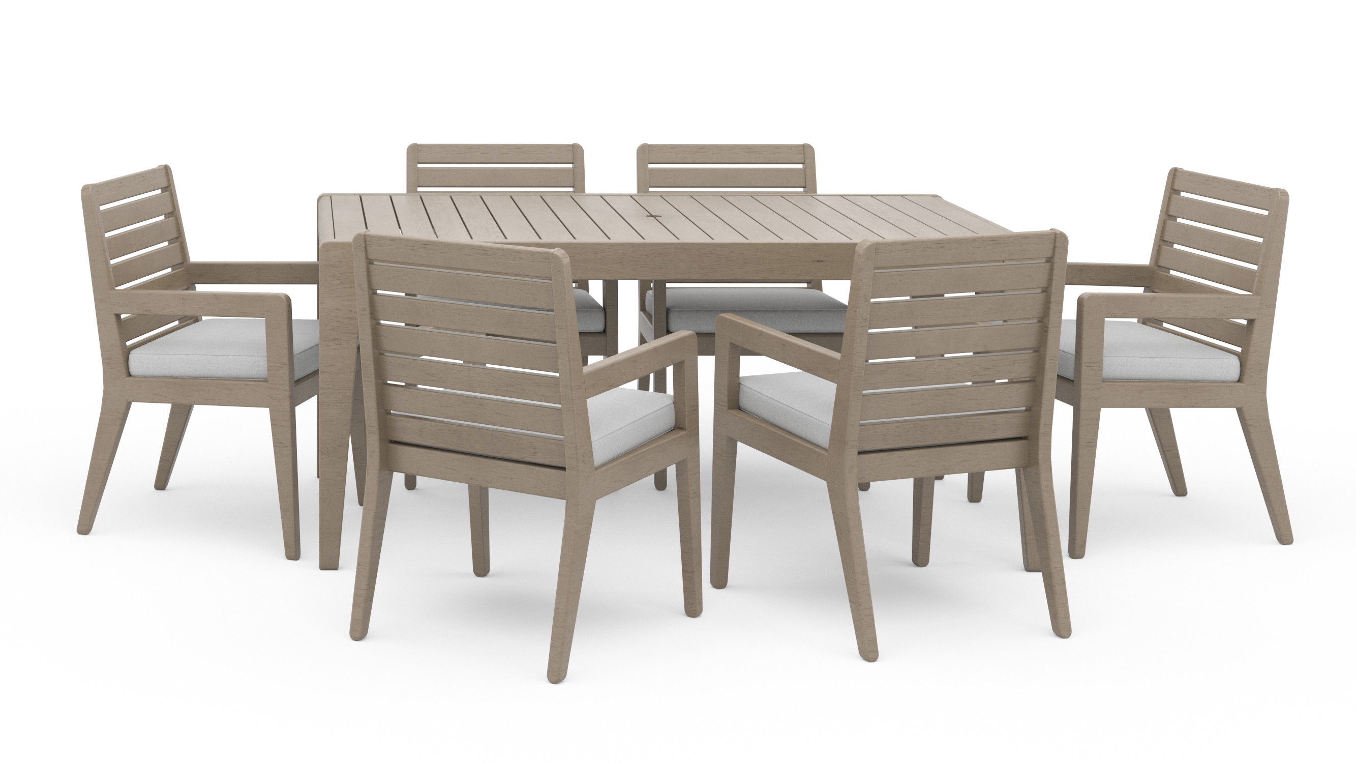 Homestyles Sustain Outdoor Dining Table and Six Armchairs