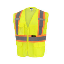 Radians SV232 Class 2 Mesh Surveyor Vest with Side Seam Zippers and Two-Tone Tape