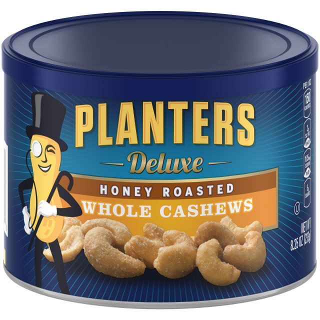 PLANTERS Deluxe Honey Roasted Whole Cashews 8.25 oz Planters