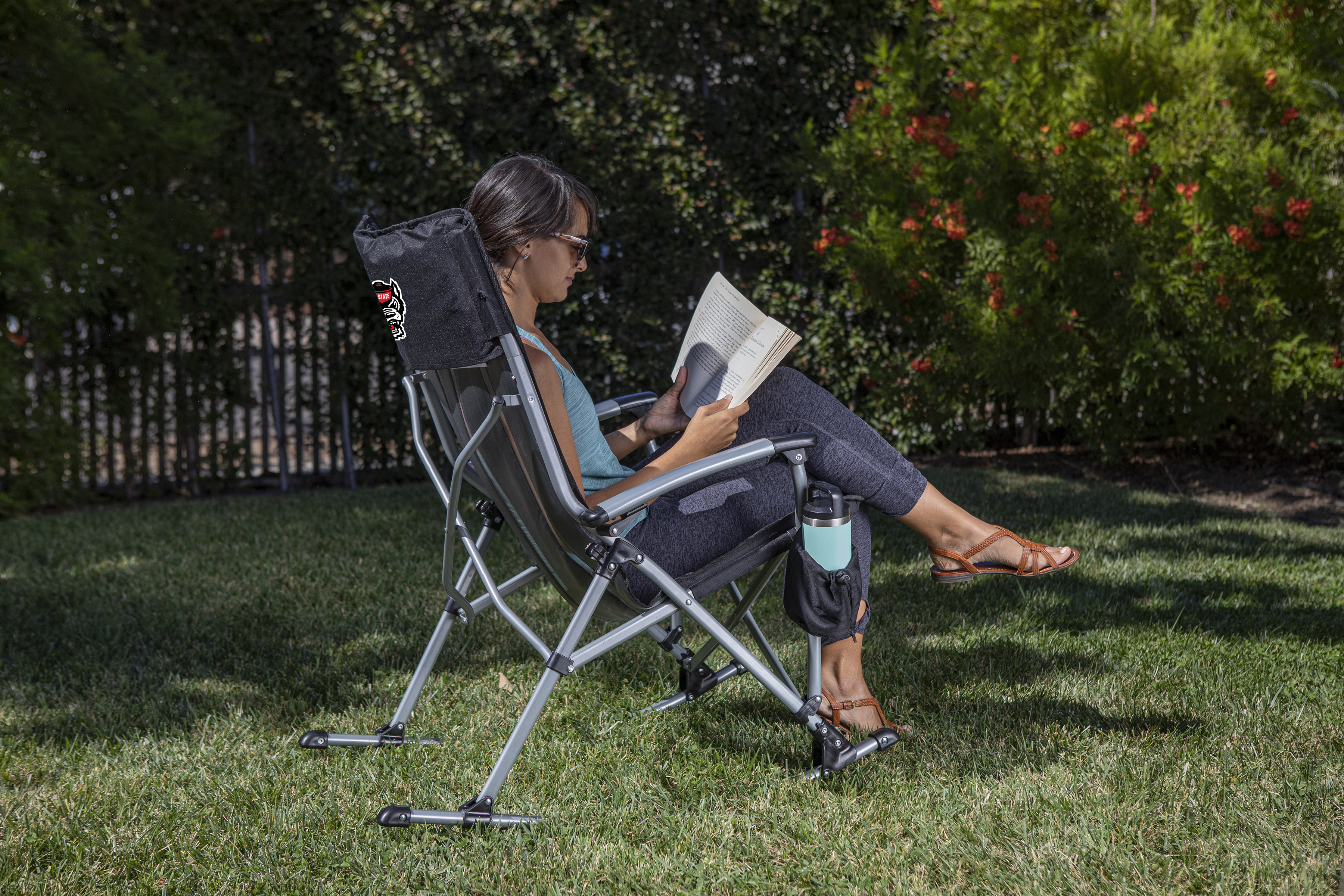 NC State Wolfpack - Outdoor Rocking Camp Chair