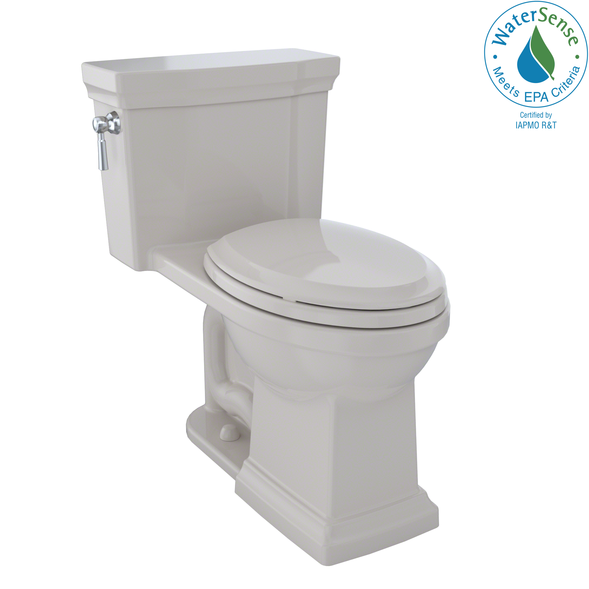 TOTO Promenade II One-Piece Elongated 1.28 GPF Universal Height Toilet with CEFIONTECT, Sedona Beige, Vitreous China, MS814224CEFG#12