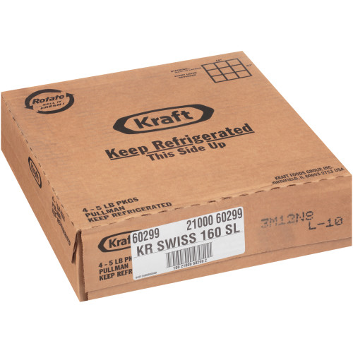 KRAFT Swiss Sliced Cheese (160 Slices), 5 lb. (Pack of 4) Kraft Heinz