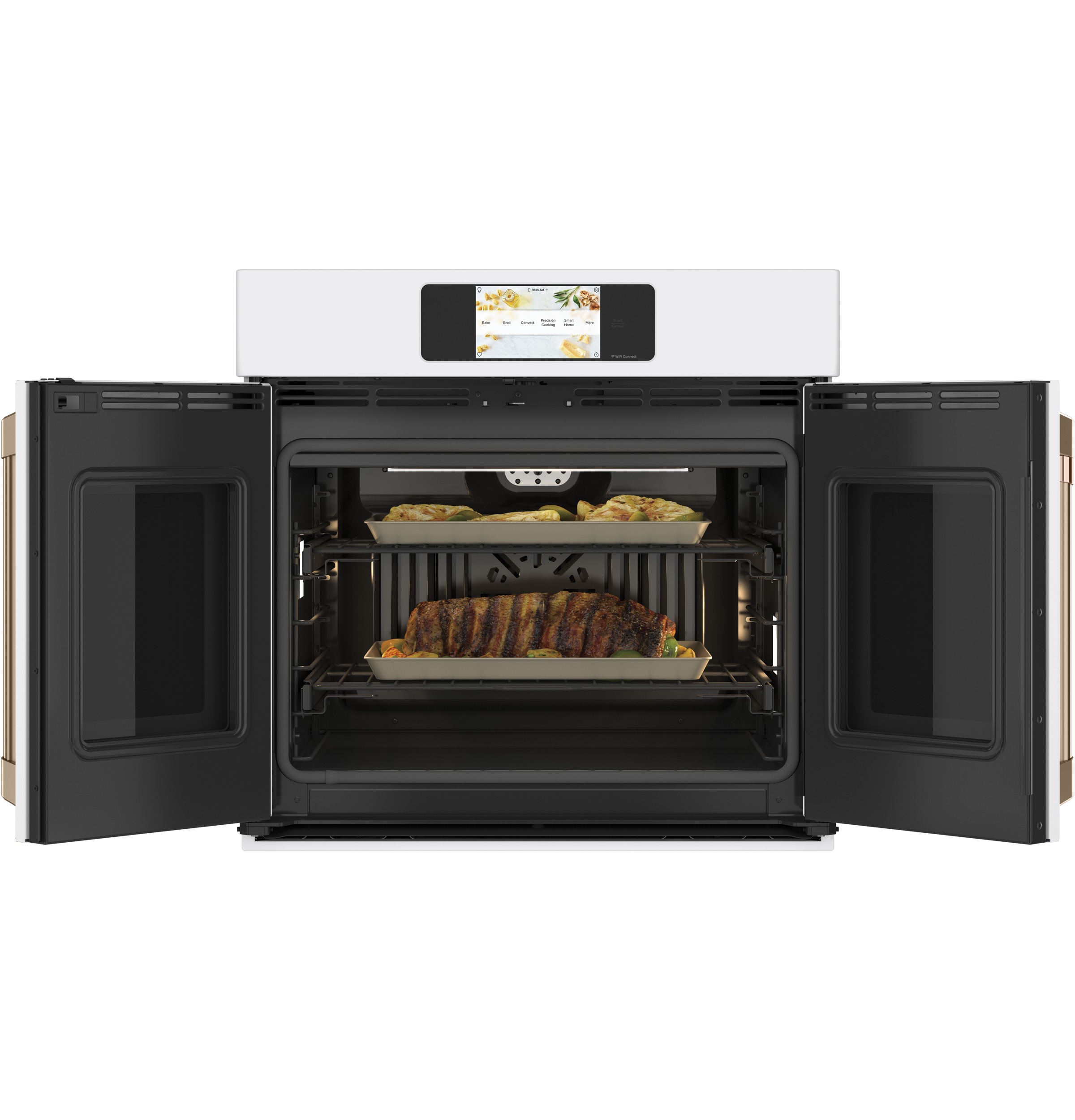30" Width — Sgl Elec French-Dr — Slf & Stm Cln — Conv Oven — 7" Full-Clr Tch LCD Scrn — 2x Roller Rck, Meat Prb — Prec Ckg, Hot-Air Fry — ADA Compliant — Connectable via built-in WiFi — Est Drop Date = JUN-26 view 3