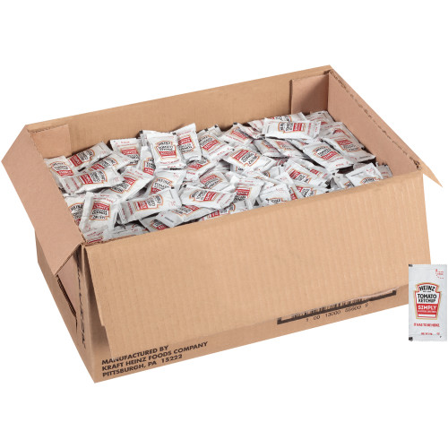  SIMPLY HEINZ Single Serve Ketchup, 9 gr. Packets (Pack of 1000) 