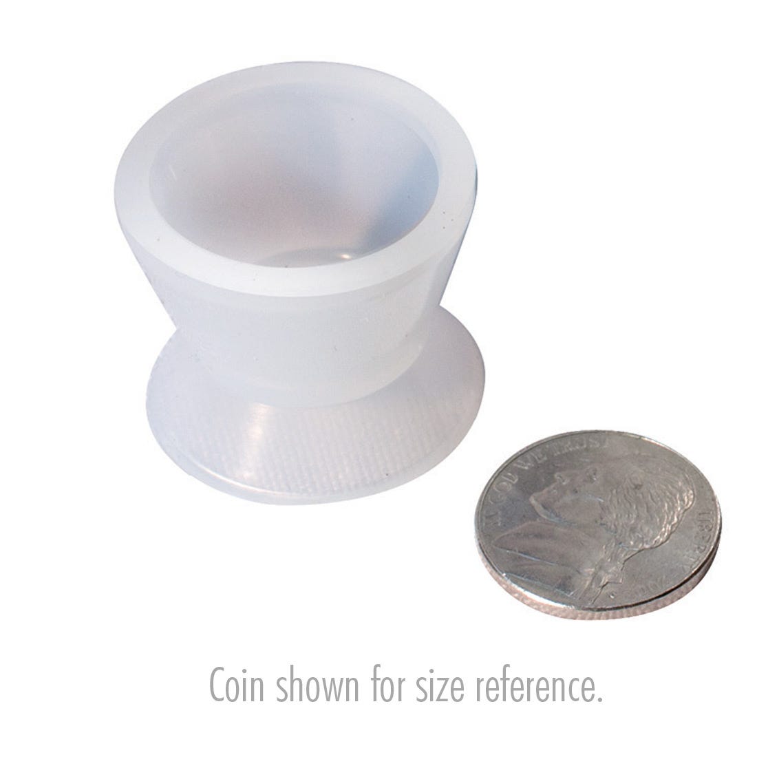 Mini Silicone bowls, clear, autoclavable, small , 8cc- 3/pk