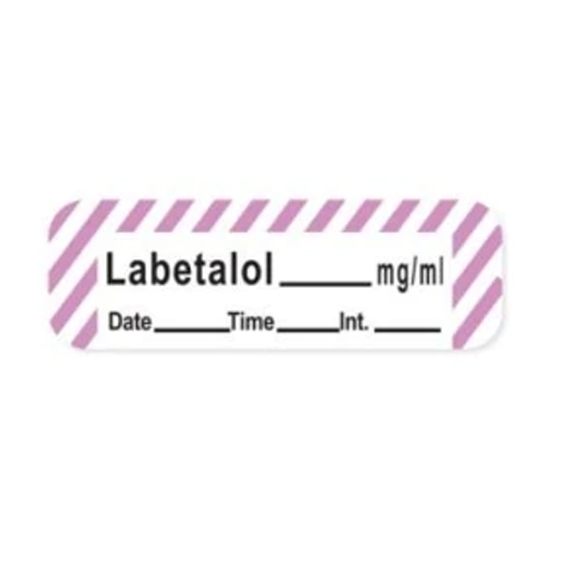 Labetalol Labels, White with Violet Stripes