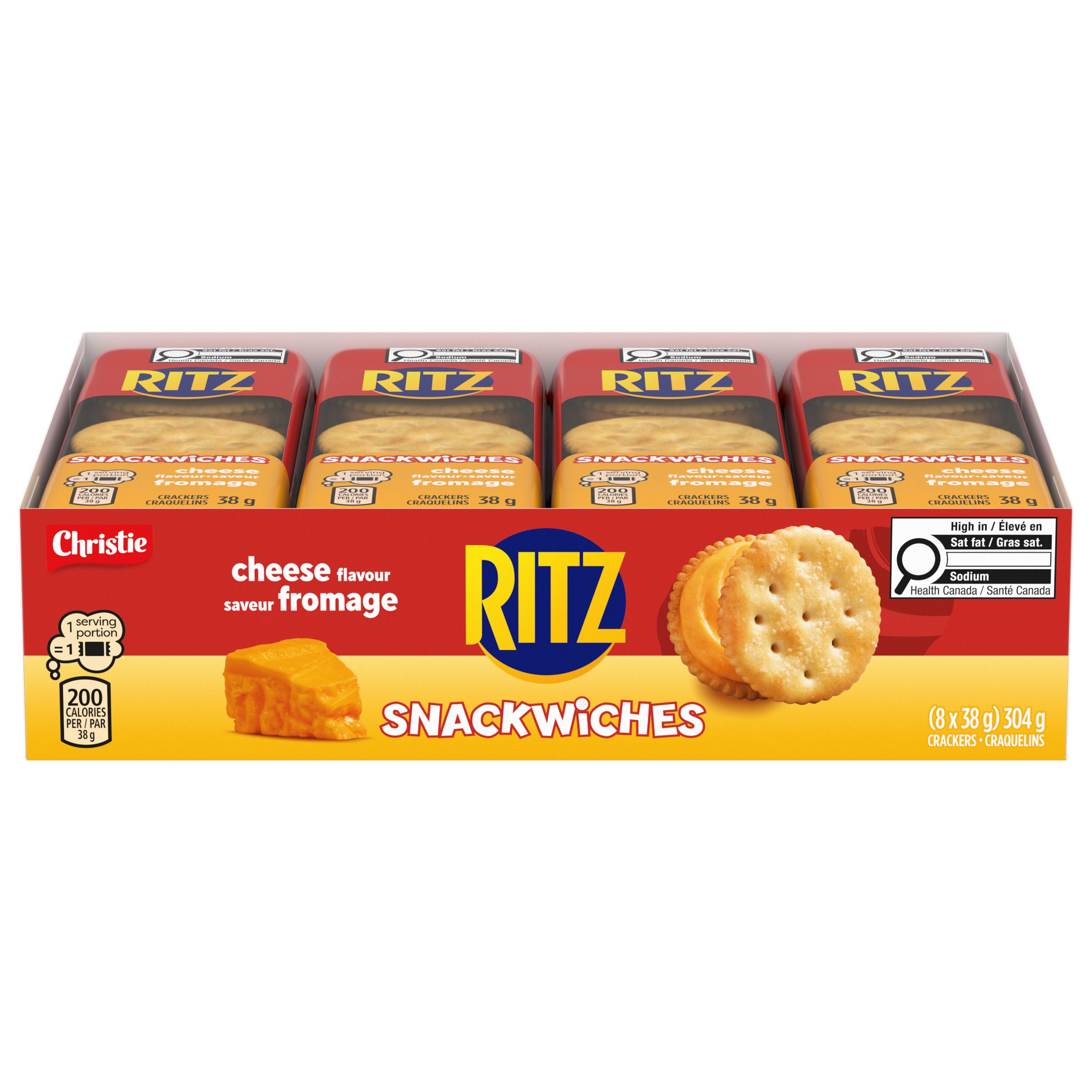 Ritz Snackwich Crackers, Cheese Flavour, 8 X 38 G / 304 G-thumbnail-4