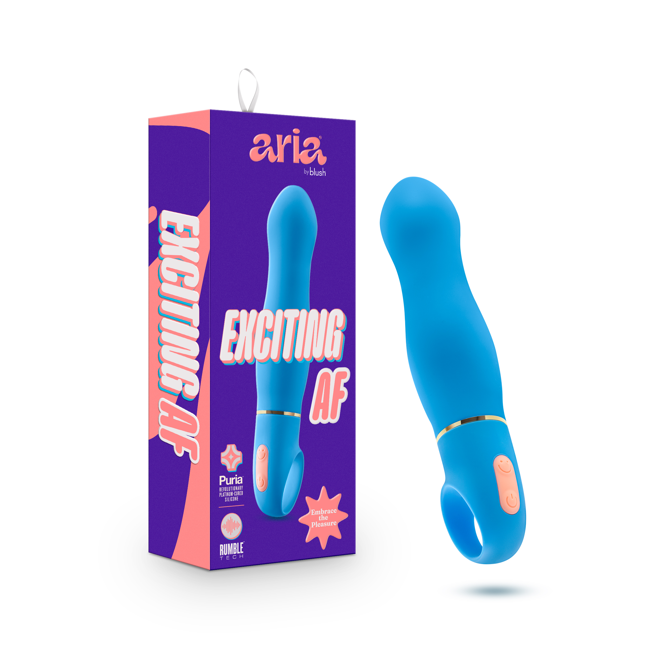 Blush Aria Exciting AF G-Spot Blue 6.25-Inch Loop Handle Vibrator