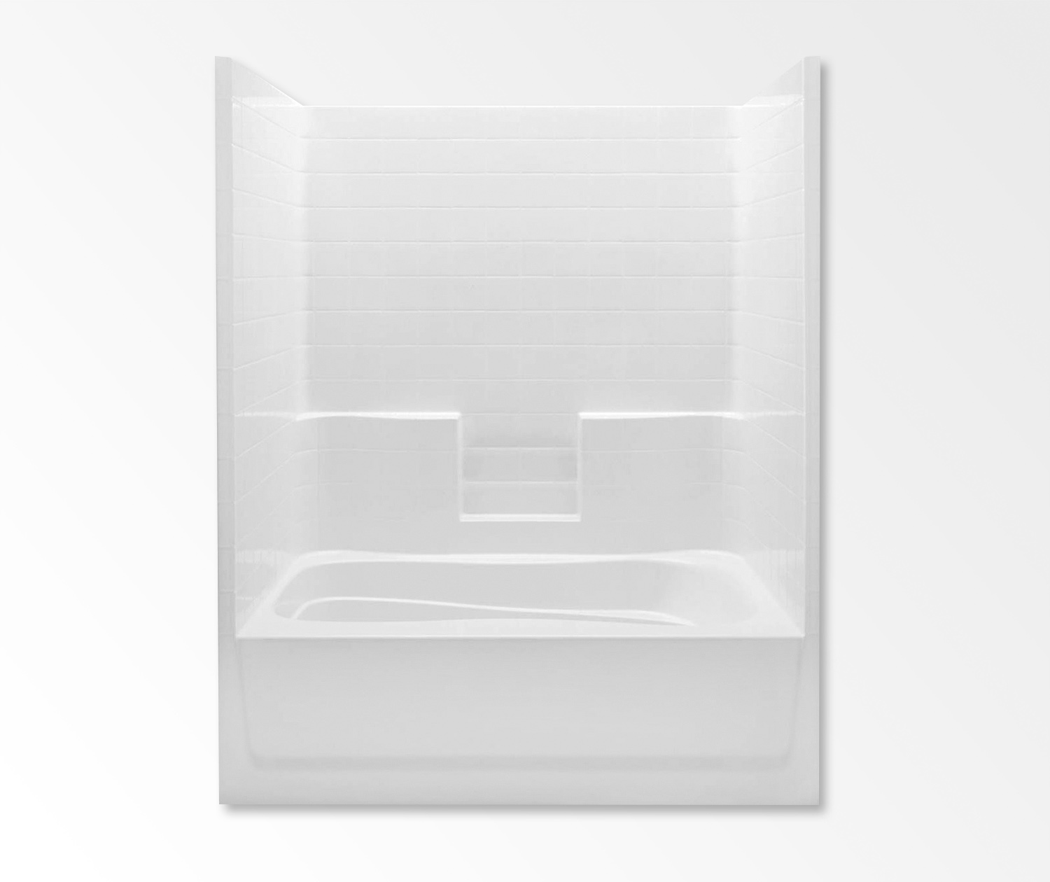 6030STT 60 x 30 AcrylX Alcove Left-Hand Drain One-Piece Tub Shower in White