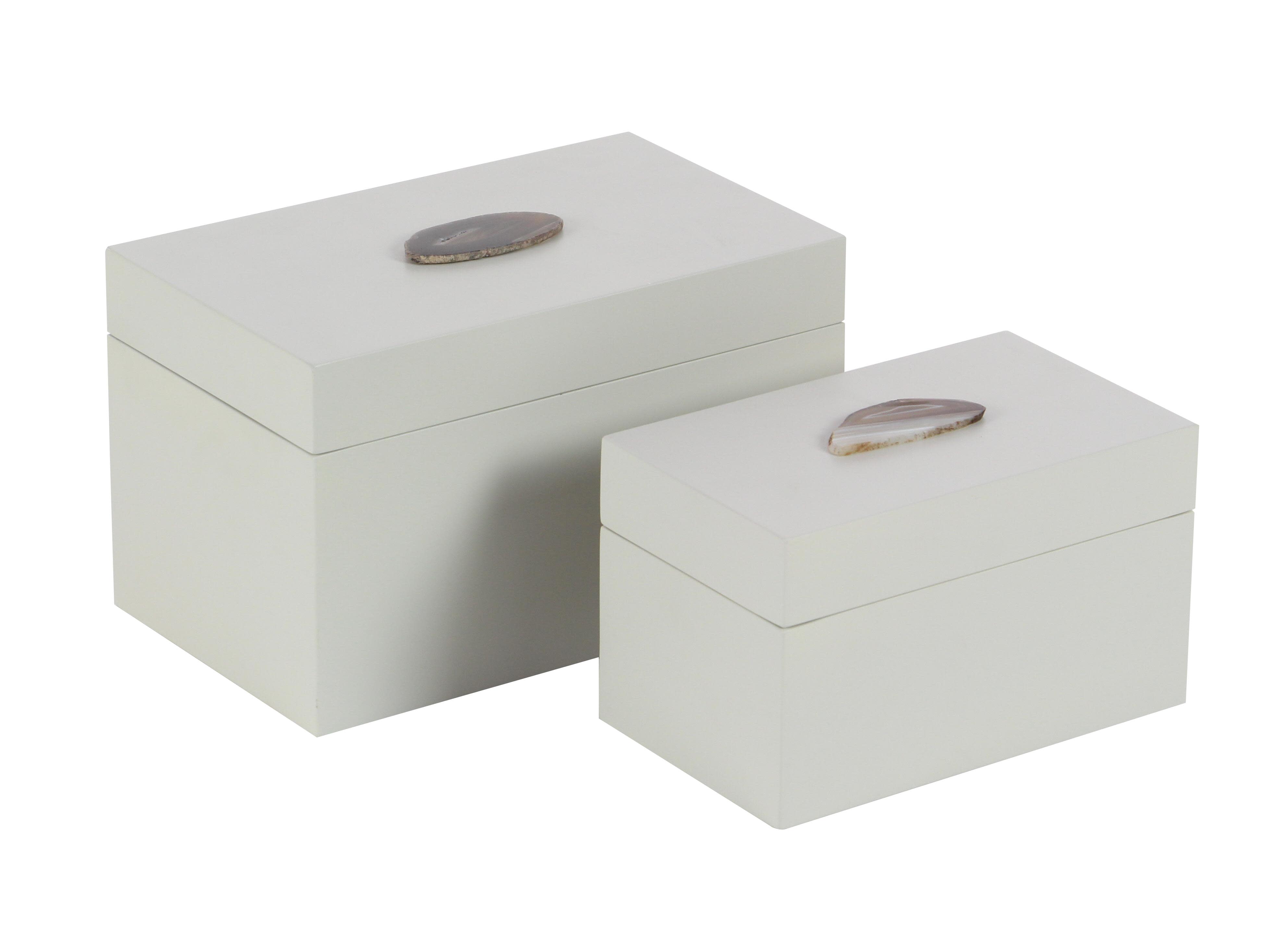 Wooden  Box, Set of 2 9", 11"W