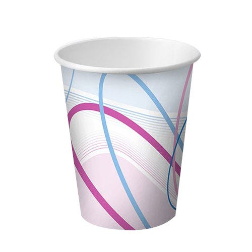 Disposable Paper Cups, 3 oz, Contemporary Design - 100/Sleeve