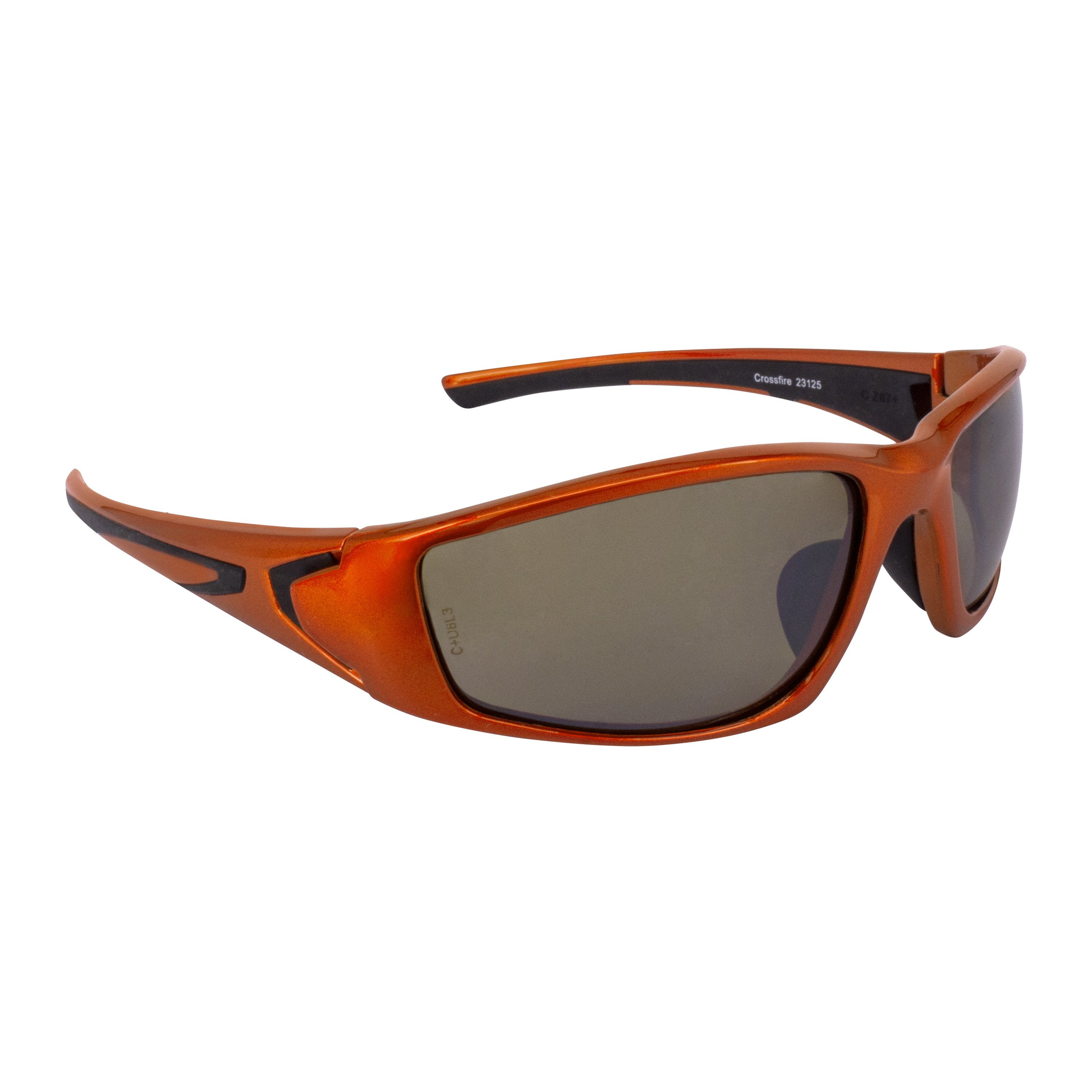 RPG Premium Safety Eyewear - Burnt Orange Frame - Demi-Copper Mirror Lens