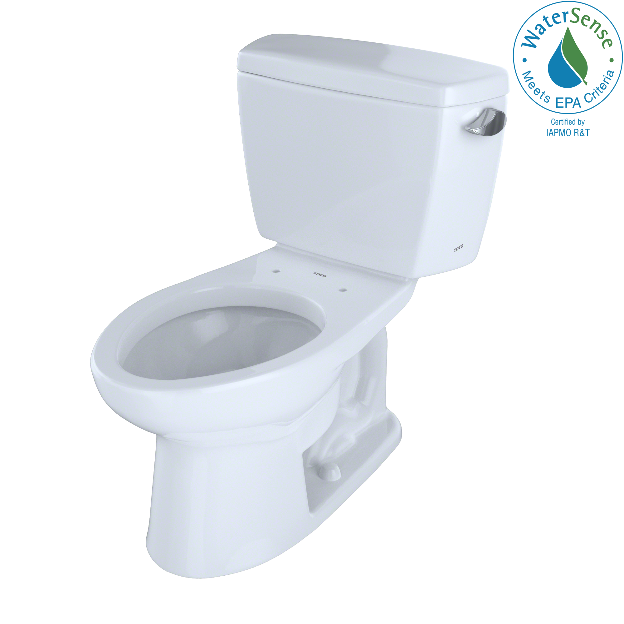 Toto TOTO® Eco Drake® Two-Piece Elongated 1.28 GPF Universal Height Toilet for 10 Inch  Rough-In with Right-Hand Trip Lever, Cotton White - CST744EFR.10#01 1226548